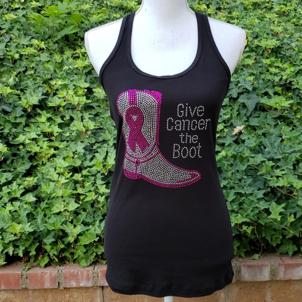Give cancer the boot tank top